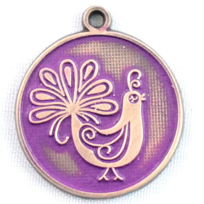 Gleeful Peacock - Wholesale Charm/Dangle Bracelet - Stand Out Token Charm, Bracelet, or Necklace RETIRED3