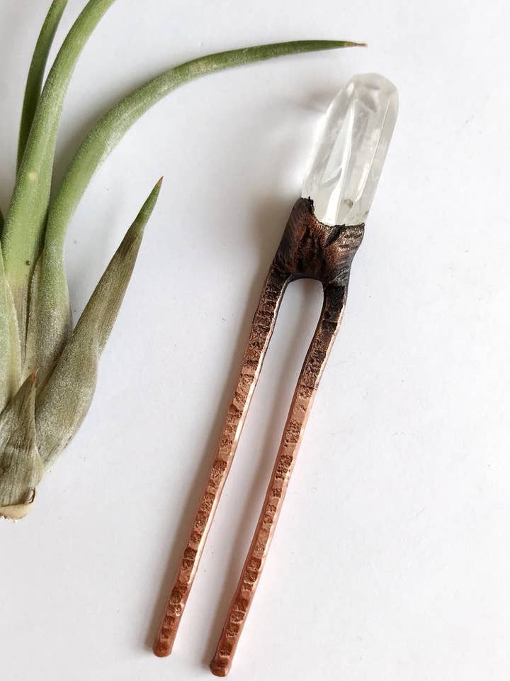 Quartz Hair Pin for wholesale by Aerow