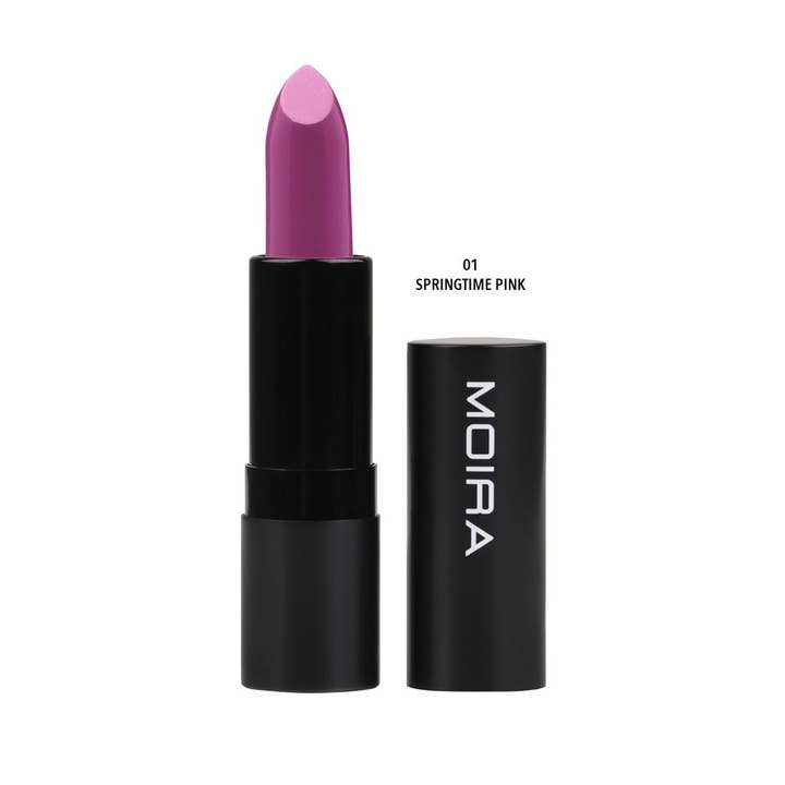 Rossetto Defiant - 001 Springtime Pink per la vendita all'ingrosso da parte di Moira Cosmetics