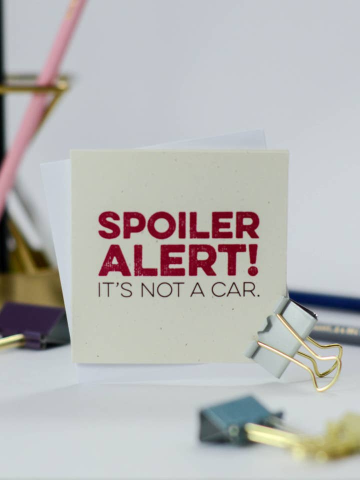 Spoiler Alert Mini hälsningskort för wholesale av Tiramisu Paperie