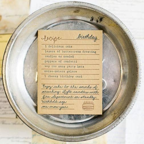 Belle & Union – Engroshandel Fødselsdagskort – Brød & Butter: Fødselsdag opskrift kort1