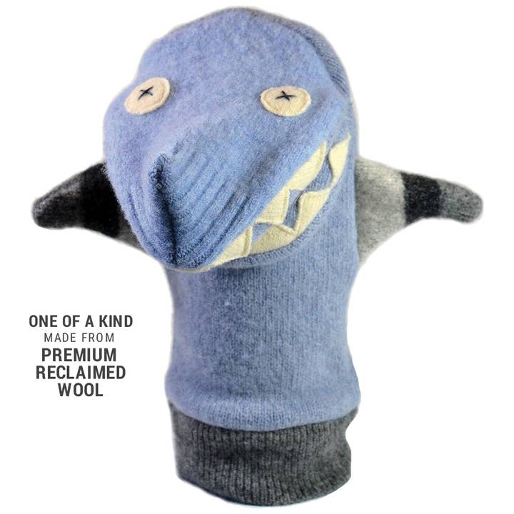 Cate and Levi - Wholesale Puppet - Kids & Baby - Shark Puppet | Reclaimed Wool1