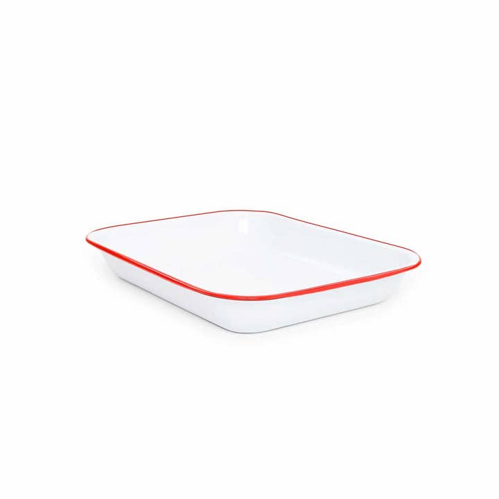 Crow Canyon Home - Wholesale Baking Dish - Vintage Enamelware Large Open Roaster2