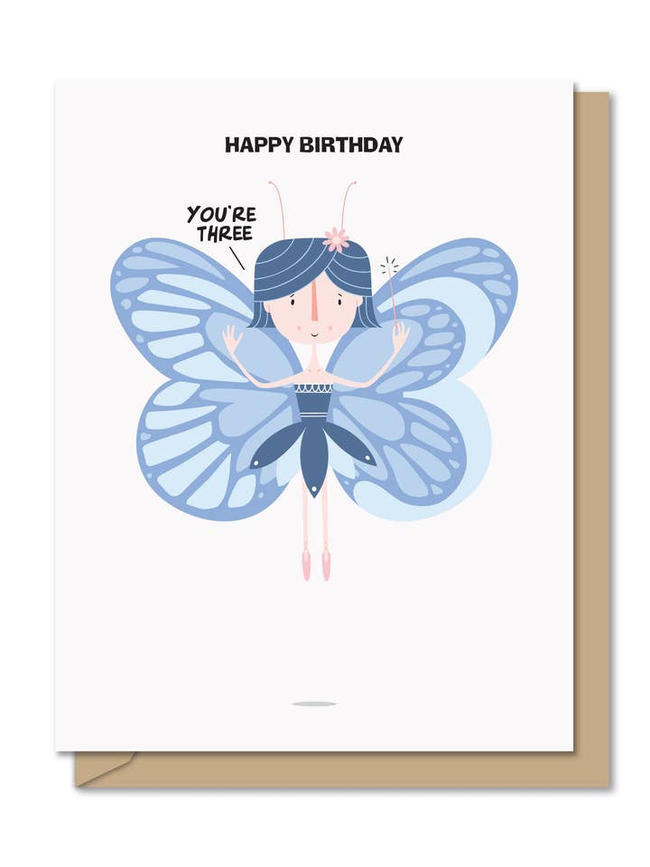 A2/4.25x5.5" | 3rd Birthday Greeting Card | Fairy Birthday 3 for wholesale by Maginating