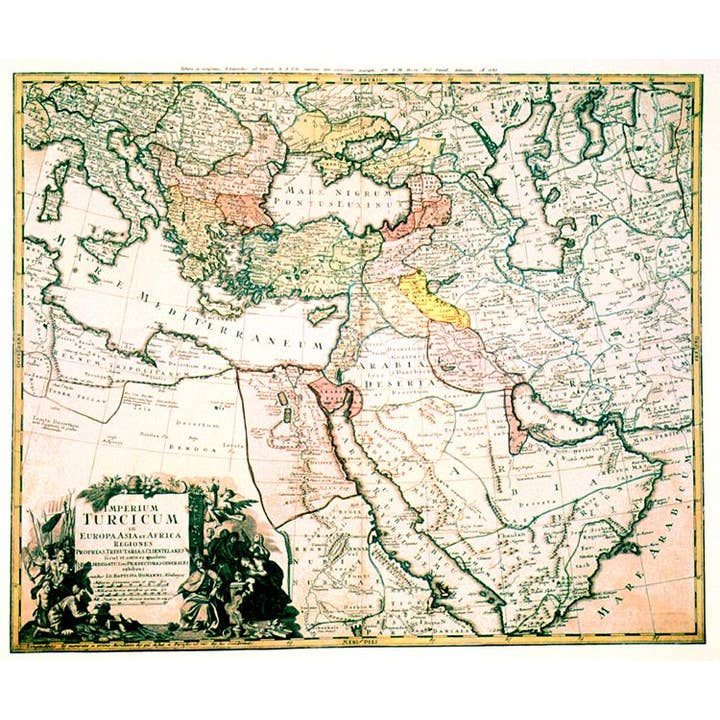 Det Osmanniske Rige i 1737 for engroshandel hos Historic Urban Plans, Inc.