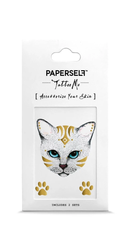 PAPERSELF - Wholesale Temporary Tattoo - Mini Meow Temporary Tattoos Stickers1