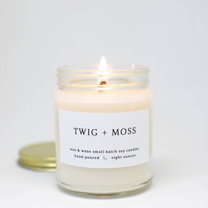 Wax and Wane Candles - Wholesale Jar/filled candle - Twig + Moss Modern Soy Candle1