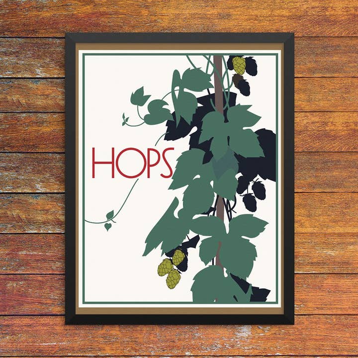 2.5'' x 3.5'' Hops Vine Botanical Magnet for wholesale by Fridgedoor