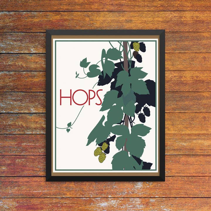 Fridgedoor - Wholesale Magnet - 2.5'' x 3.5'' Hops Vine Botanical Magnet