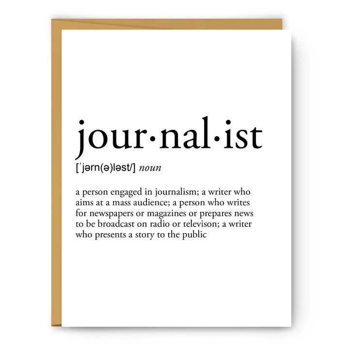 Journalist Definition - Everyday Card for wholesale by Footnotes