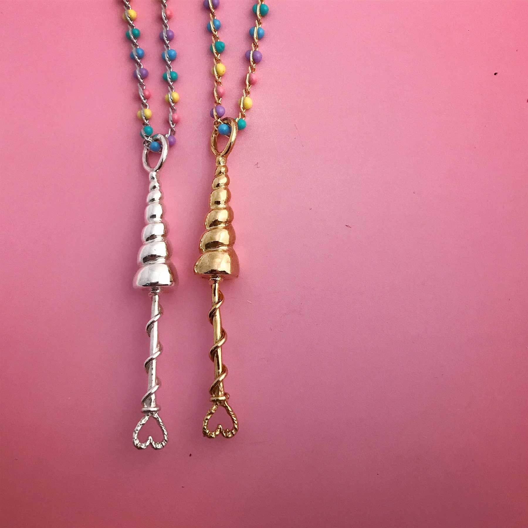 Anomaly Jewelry - Wholesale Pendant/Charm Necklace - Unicorn Horn Bubble Wand Necklace1