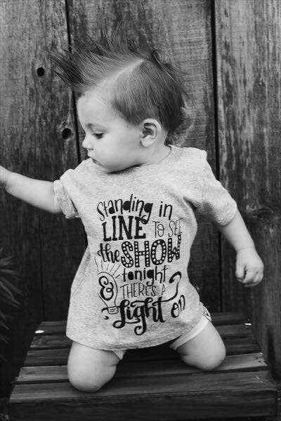 spillthebeansetc - Wholesale Screen Printed T-Shirt - Kids - Standing In Line To See The Show Tonight Kid's Tee or Bodysuit0