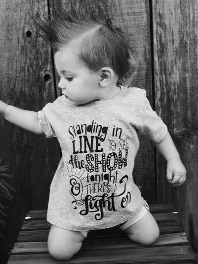 spillthebeansetc - Wholesale Screen Printed T-Shirt - Kids - Standing In Line To See The Show Tonight Kid's Tee or Bodysuit0