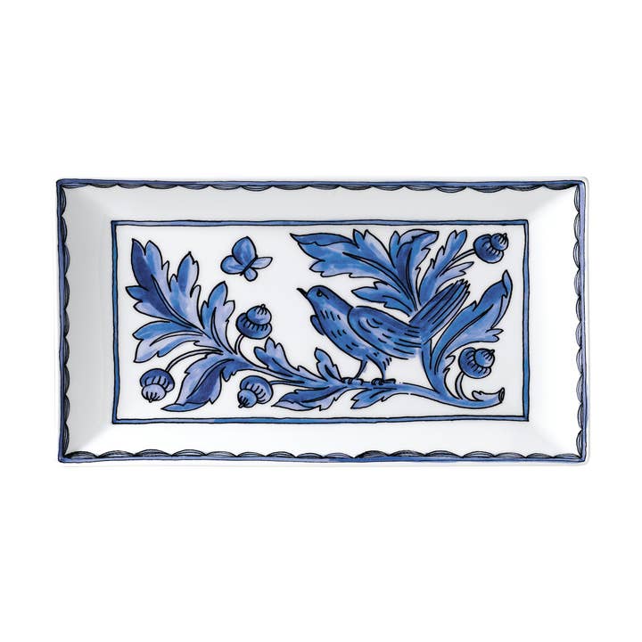 Blue Bird - 11" Rectangular Plate for wholesale by Twig NY
