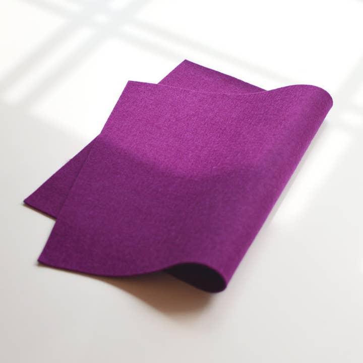 100% Dark Berry Wool felt for wholesale by Eva Blake’s Makery