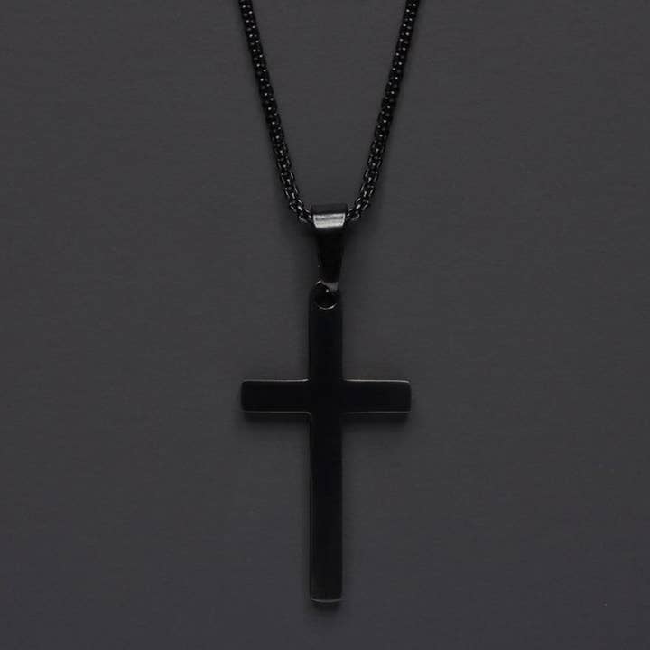 We Are All Smith - Wholesale Pendant/charm necklace - Large Black Cross Necklace for Men