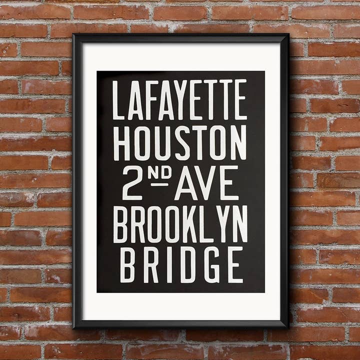 NYC Subway Poster. Brooklyn Bridge Art Print for wholesale by Cyberoptix Tie Lab