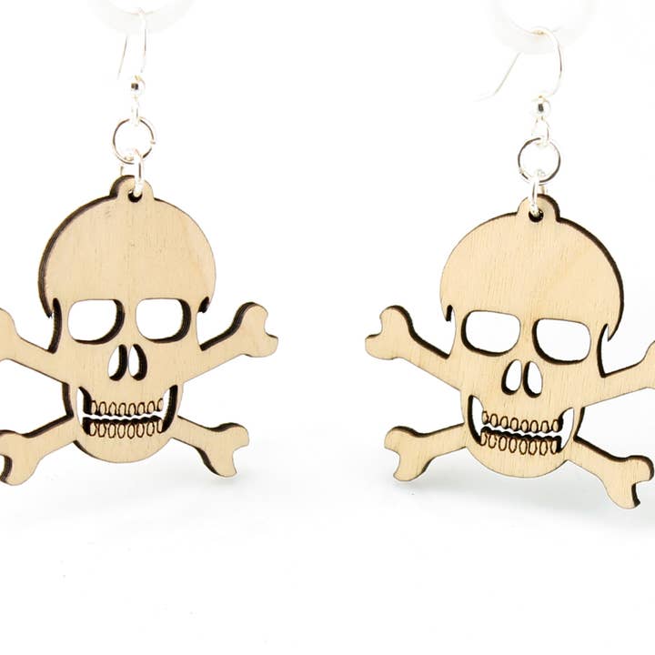 Skull and Crossbone Earrings for wholesale by Green Tree Jewelry