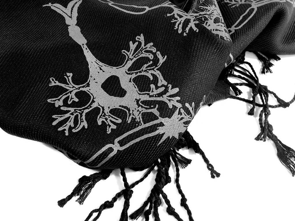 Cyberoptix Tie Lab - Wholesale Scarf - Unisex - Neuron Scarf. Axon & Dendrite Pashmina1