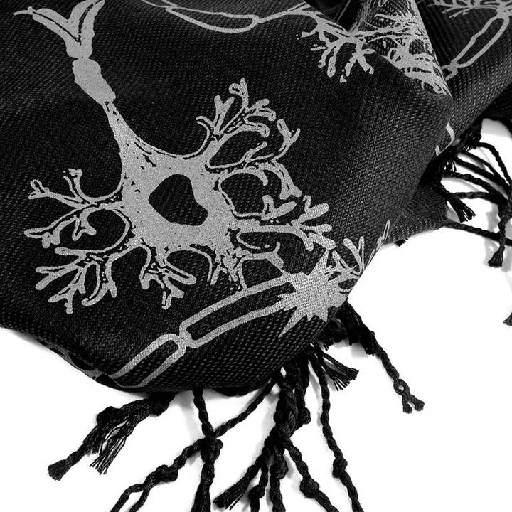 Cyberoptix Tie Lab - Wholesale Scarf - Unisex - Neuron Scarf. Axon & Dendrite Pashmina1