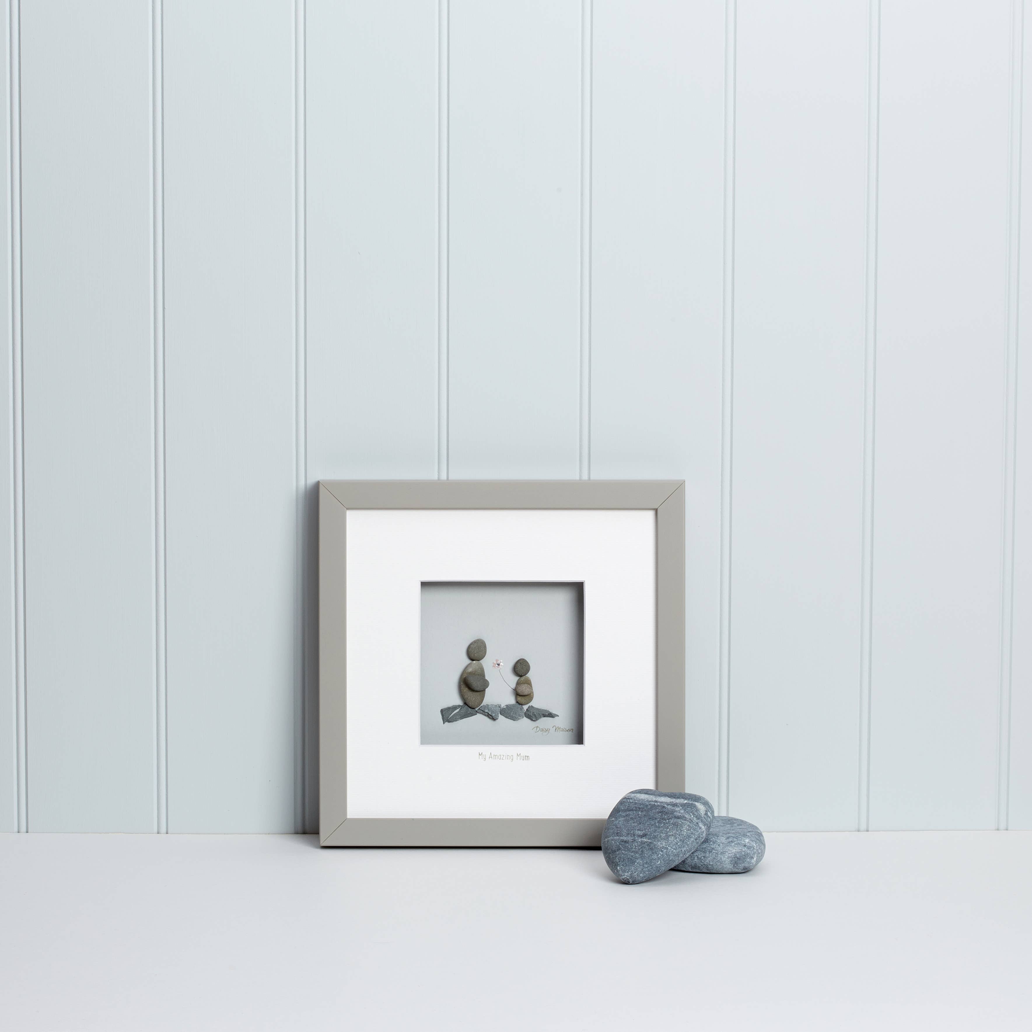 Daisy Maison - Wholesale Art Print - 26cm x 26cm My Amazing Mum Pebble Art0