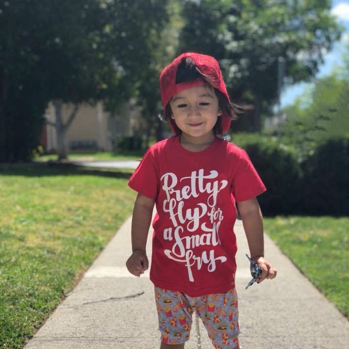 Pretty Fly For A Small Fry Kids Shirt for wholesale by spillthebeansetc