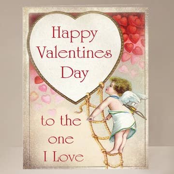 Biglietto di auguri per San Valentino con Cupido per la vendita all'ingrosso da parte di Yesterday's Best