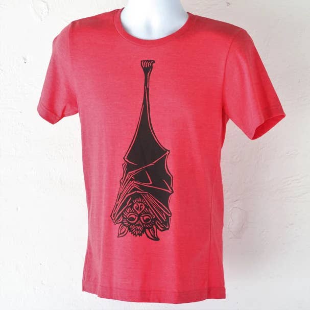 Camiseta unissex Heather Red Bat On por atacado de Mia’s Unique