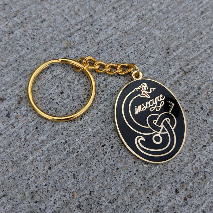 Brandy Bingham - Wholesale Keychain - Women's - Insecure Gold Snake Hard Enamel Keychain2