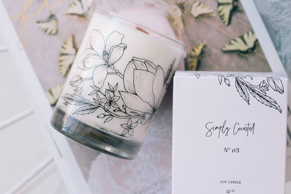 Simply Curated - Wholesale Jar/Filled Candle - No. 03 - Botanical Soy Candles6