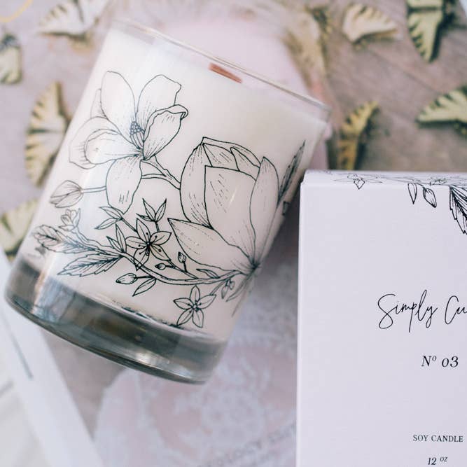 Simply Curated - Wholesale Jar/Filled Candle - No. 03 -Â Botanical Soy Candles6
