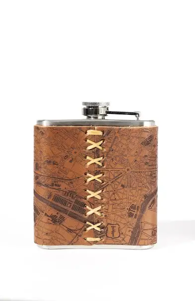 Tactile Craftworks - Wholesale Flask - Paris Map Flask1