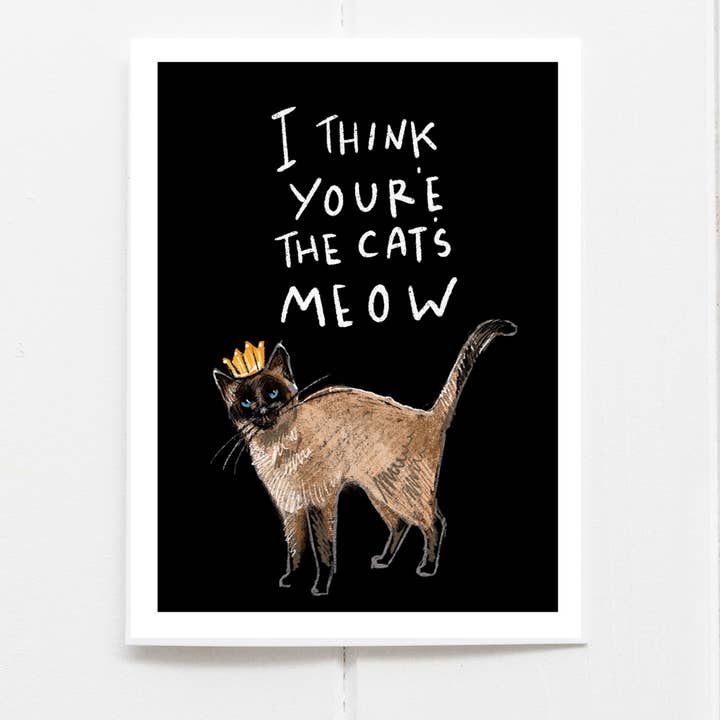 Cat Greeting Card | Cat's Meow Birthday Card | Cat Cards for wholesale by Fable & Sage