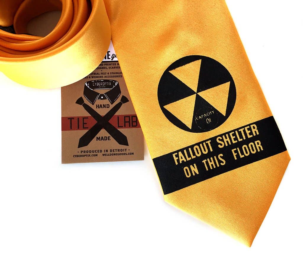 Cyberoptix Tie Lab - Wholesale Necktie - Men's - Fallout Shelter Necktie. Cold War Era Tie3