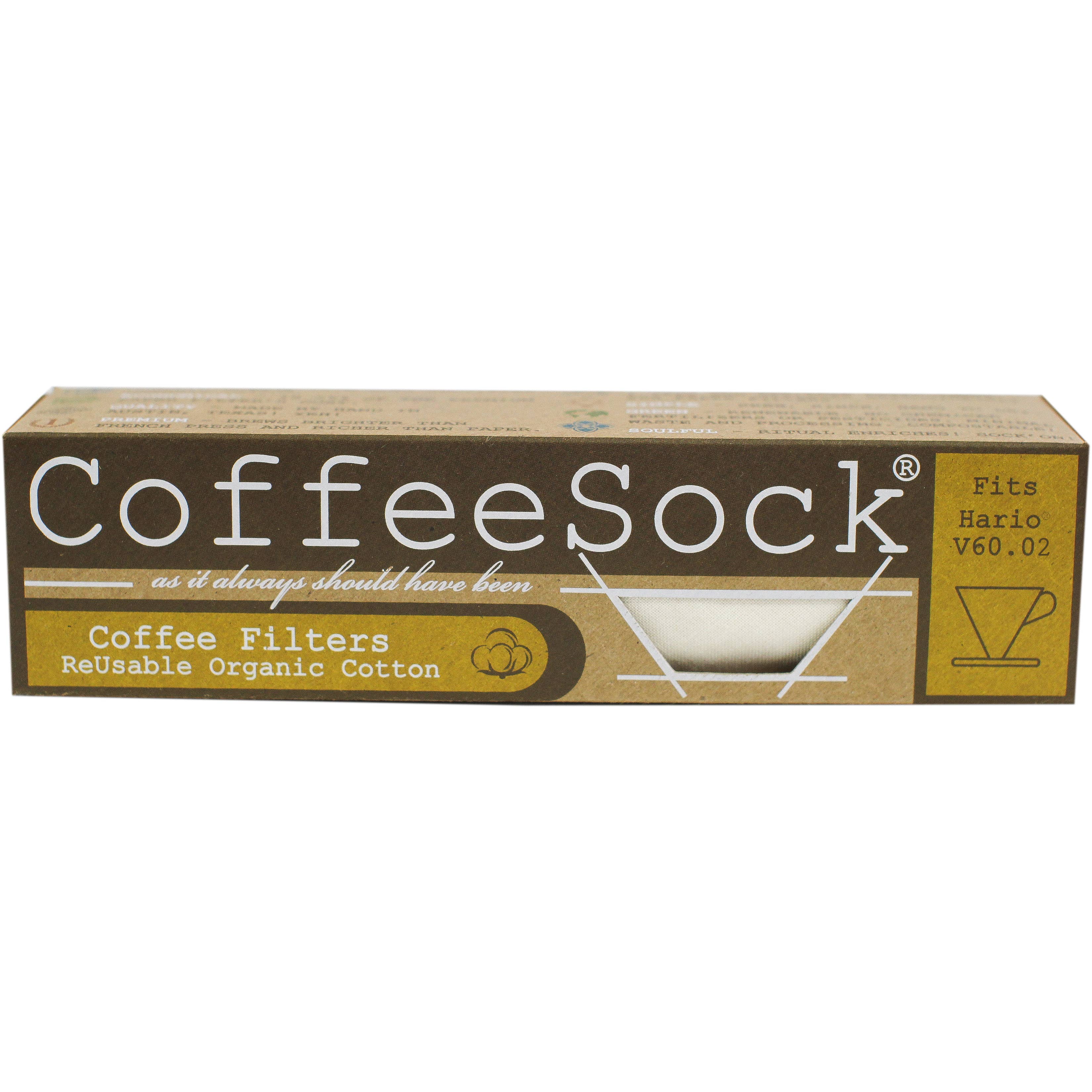CoffeeSock - Venta al por mayor Filtros de café - Filtros de café orgánicos reutilizables Hario® v60-022