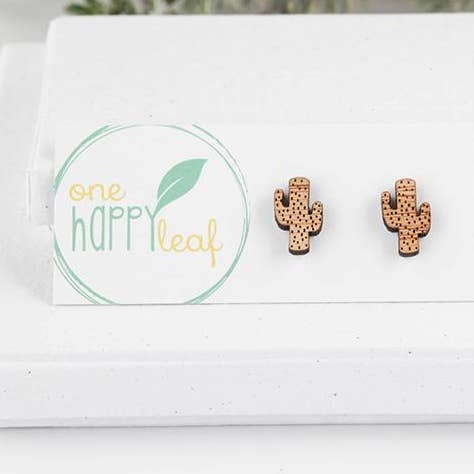 Cactus Stud Earrings for wholesale by One Happy Leaf
