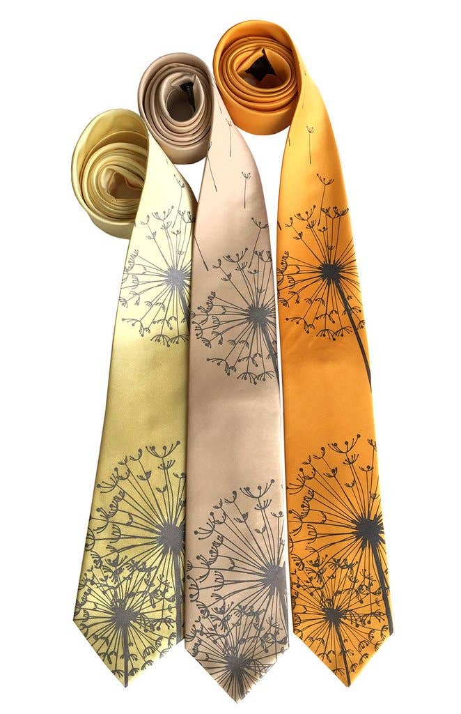 Cyberoptix Tie Lab - Wholesale Necktie - Men's - Dandelion Print Necktie2