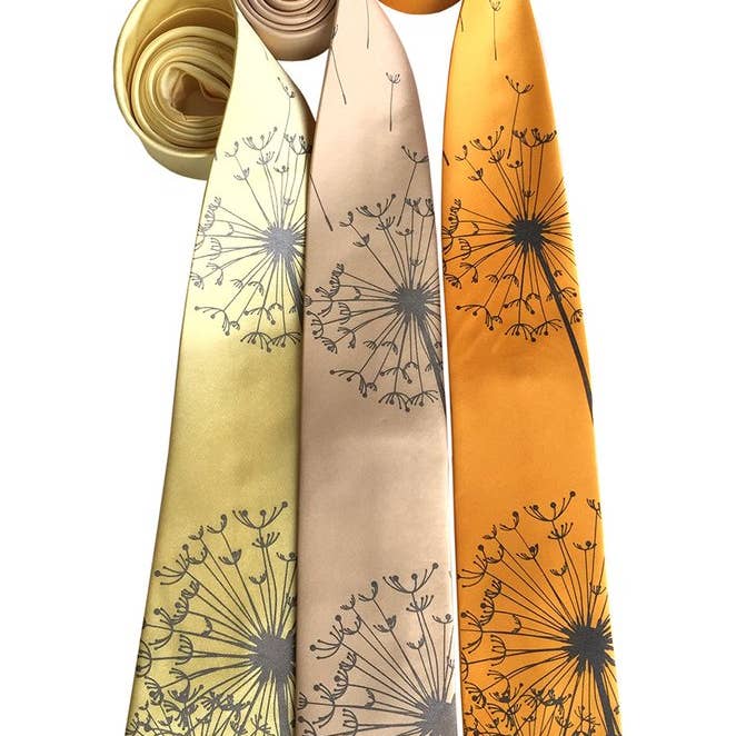 Cyberoptix Tie Lab - Wholesale Necktie - Men's - Dandelion Print Necktie2