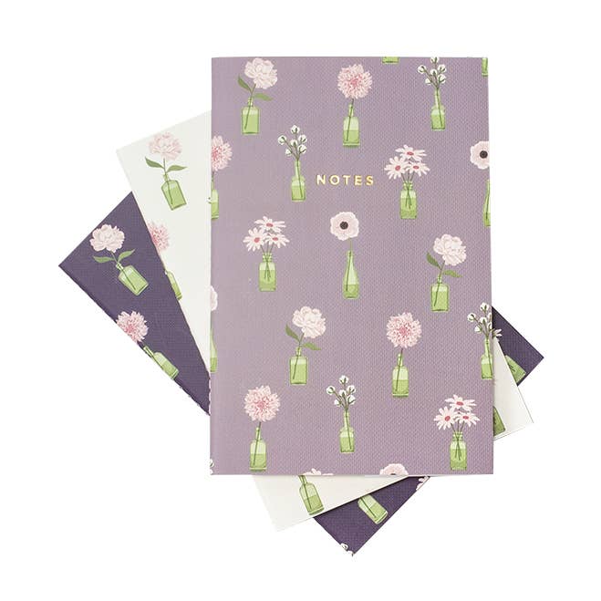 Mini Floral Vase Pattern Notebook for wholesale by Hadron Epoch Design Studio