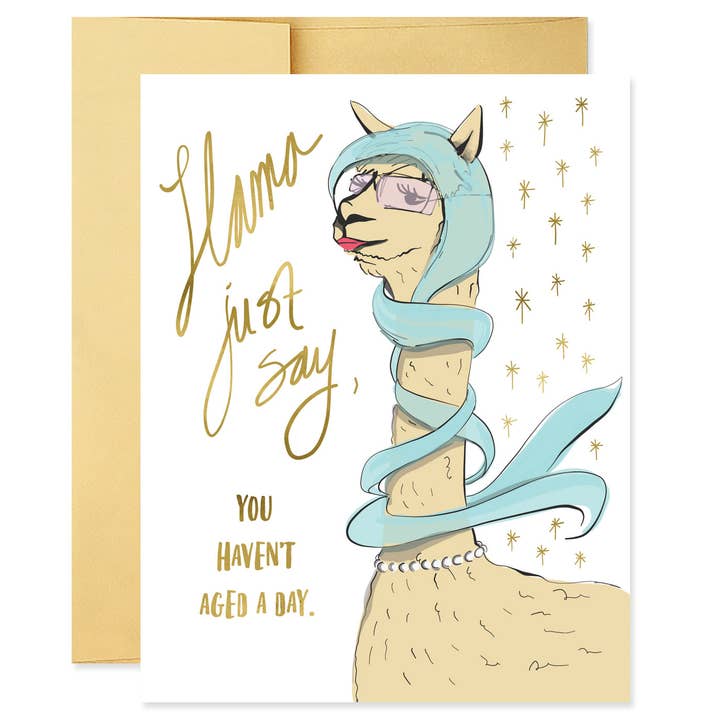 Good Juju Ink - Wholesale Birthday Card - Llama Birthday Card
