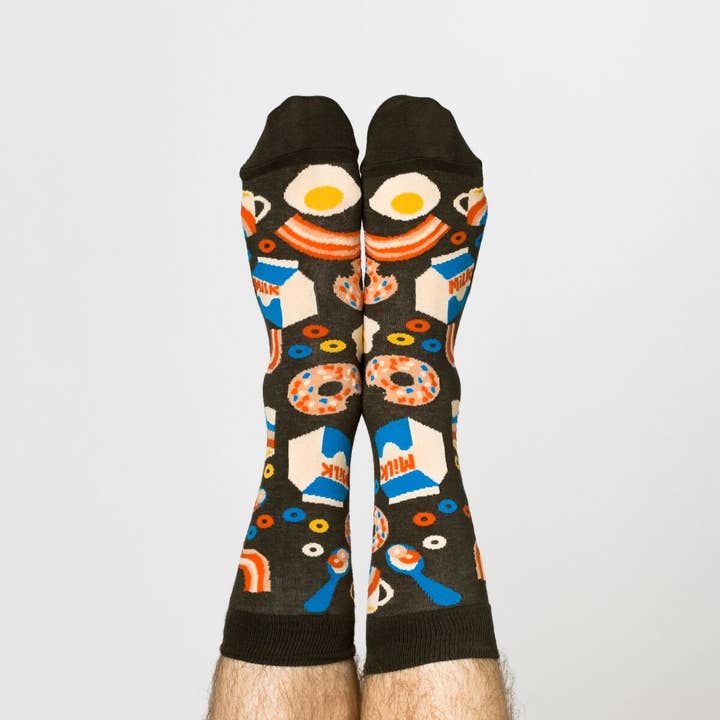 Yellow Owl Workshop - Wholesale Socks - Men's - Men's Socks - Breakfast Crew - Foodie Gift