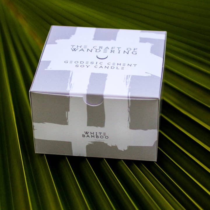 The Craft of Wandering – Engroshandel Glaslys – 3 „x 2" Geodætisk Hvid Bambus Soy Candle5