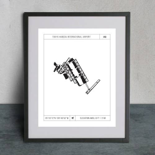 Runway Prints - Wholesale Art Print - Tokyo Haneda International Airport - HND 8X100