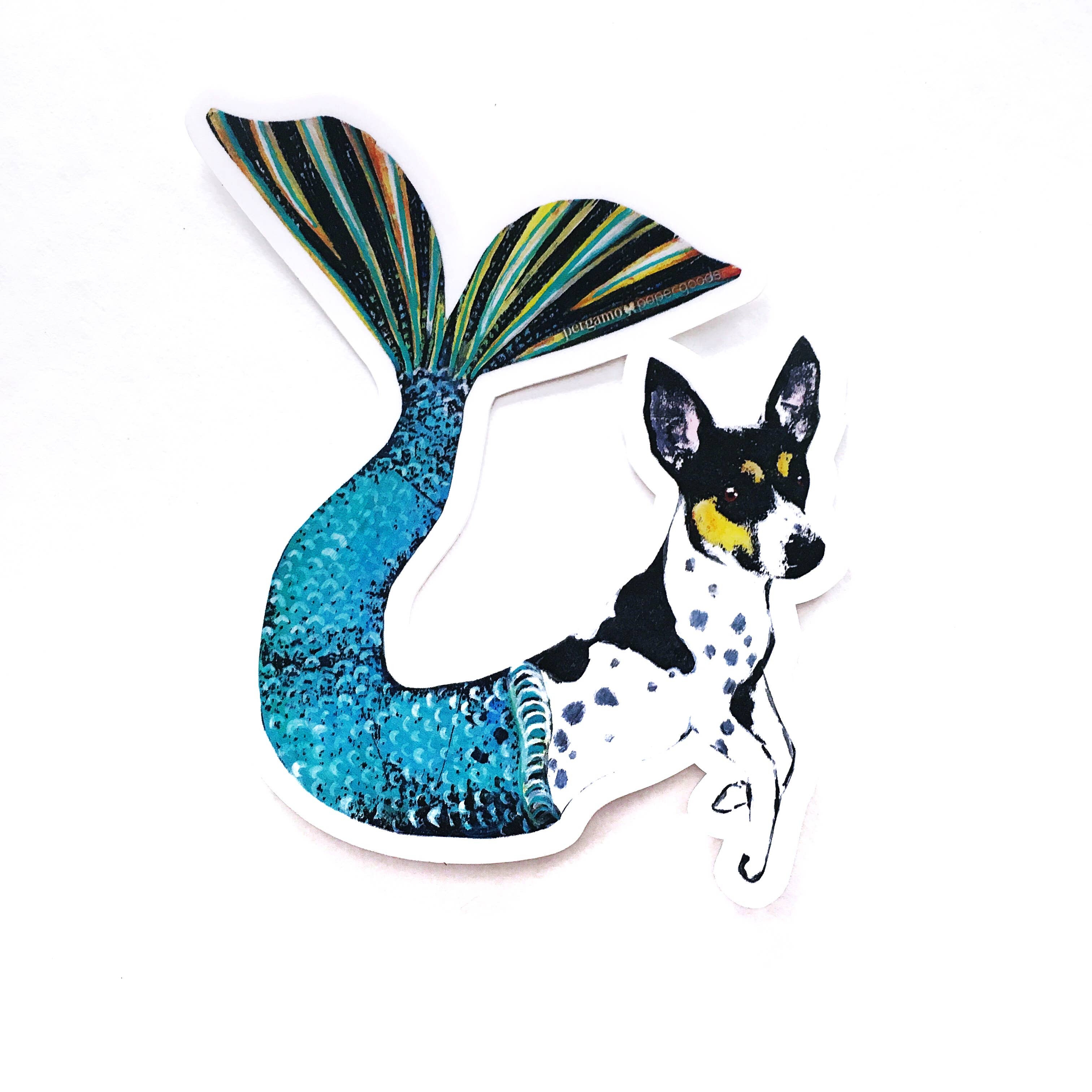 Pergamo Paper Goods - Wholesale Sticker - Mermaid Dog Sticker2