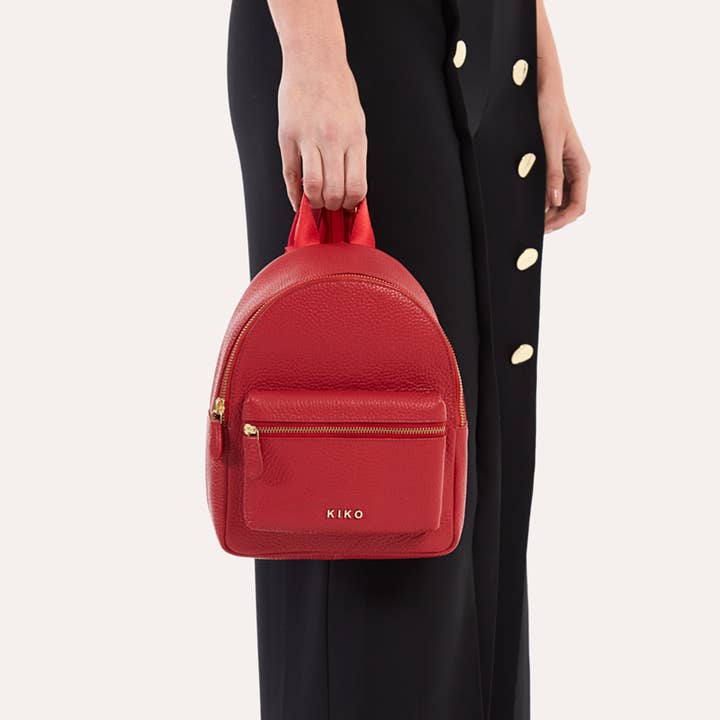 Red Itty-Bitty Backpack for wholesale by Kiko Leather
