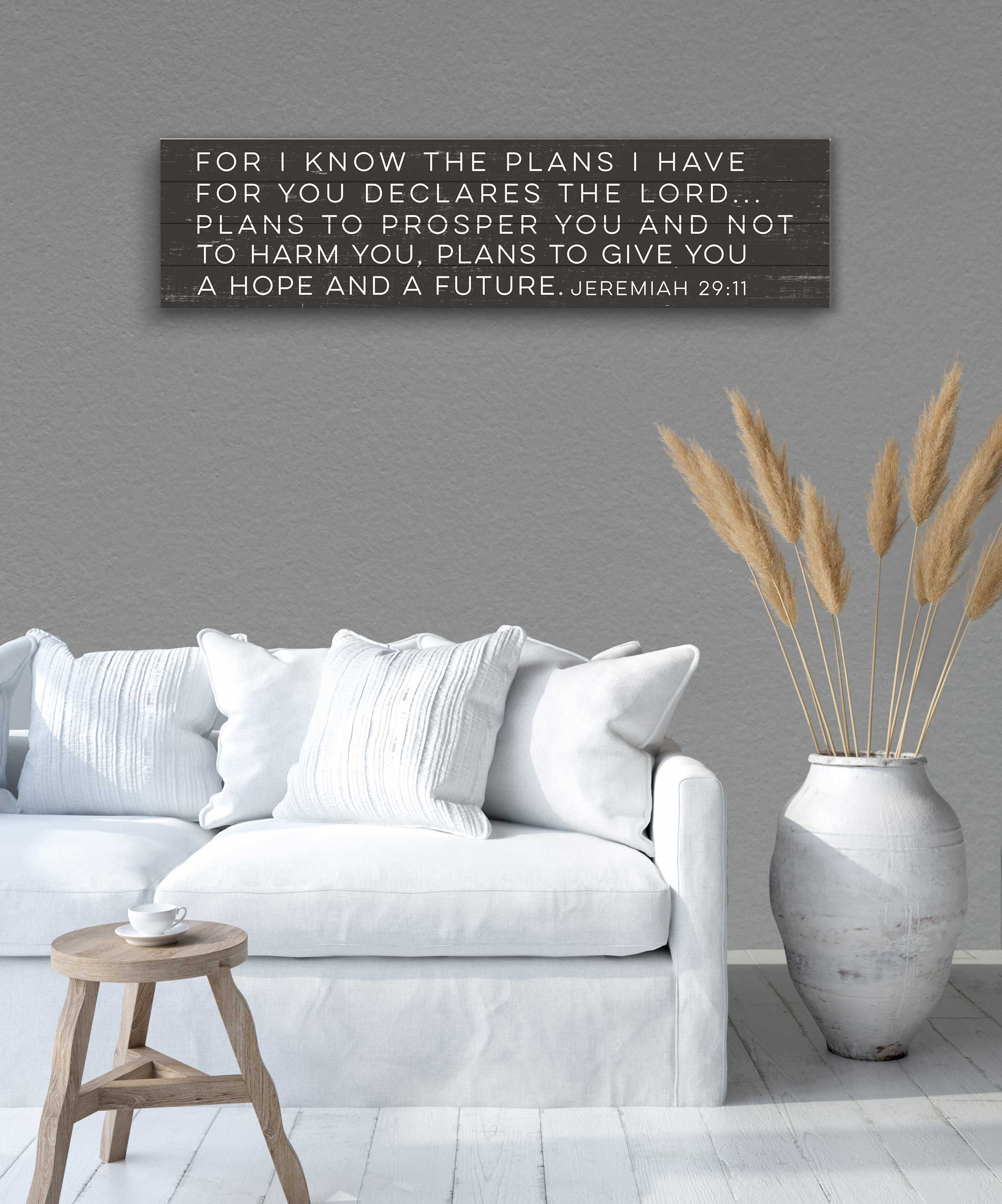 Kindred Hearts - Wholesale Sign - 40x10  For I Know The Plans Slatted Sign1