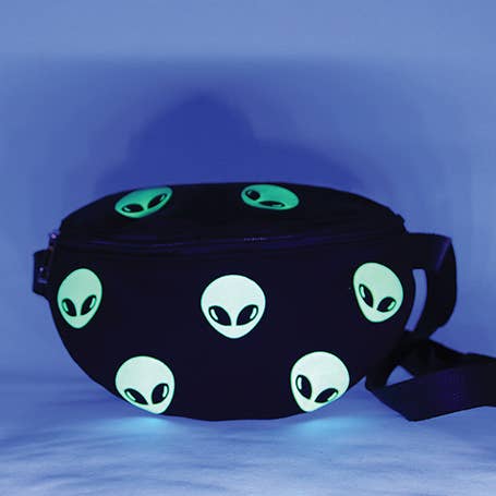 Glow in the Dark Alien Fanny Pack for wholesale by COMECO INC