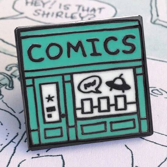 Tegneserie Shop emalje pin - tegneserier for engroshandel hos Rather Keen