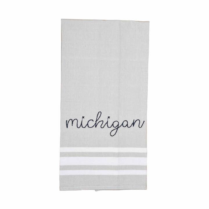 Totalee Gift - Wholesale Tea Towel - SALE Cotton Pink Michigan Tea Towel0
