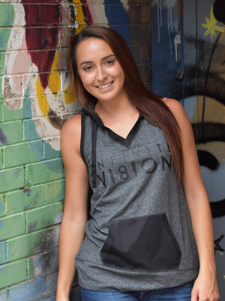 Infinite Vision Hættetrøje Tank - Grå for engroshandel hos Infinite Vision